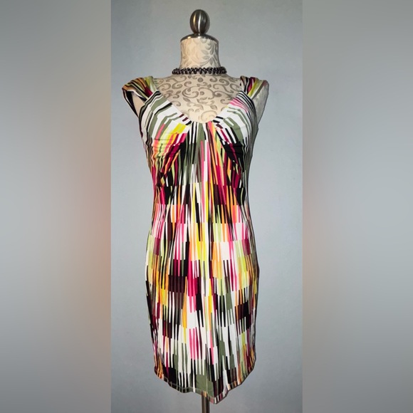 London Times Multicolor Printed Midi Dress Size 6. #46 - Picture 2 of 5